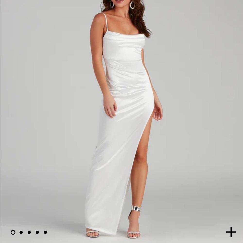 High Slit White Maxi Dress